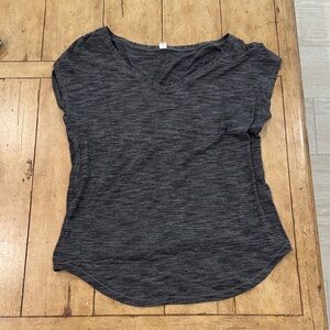 Lululemon Women's Gray V-Neck Top size 6